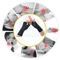 Unisex Hand Palm,Compression Stretch Wrist Protector,Prevent Hand Soreness. (Black, L)