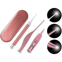 KLNILY 3 Pack Ear Pick Ear Wax Removal Tool with Light - Ear Cleaner System for Adults & Children - Ear Cleaner Kit & Tweezers 0229