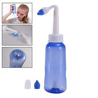 GHzzY 300ml Neti Pot Nasal - Nasal Rinse Bottle with Two Spouts - Sinus Rinse Neti Pot Relieve Rhinitis,Hay Fever,Nasal Allergies,Cold & Flu