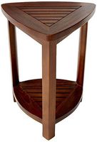 ALA TEAK Wood Bath Spa Shower Stool Corner Bench Stool Fully Assembled