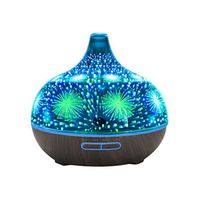 Uonlytech Essential Oil Diffuser 400ML Aromatherapy Ultrasonic Humidifier 3D Effect Night Light 7 Color Changing Diffuser for Birthday Gift Home Hotel Decor