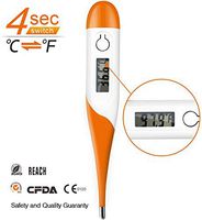 Medical Oral Thermometer for Fever Test with Flexible Tip, Body Temperature Accurate and Fast Reading Digital Rectal/Oral/Underarm Fever Indicator for Children Kids Adults & Babies
