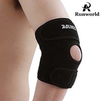 Runworld Adjustable Elbow Support Brace, Breathable Sports Tennis Elbow Brace Stabilizer, Compression Tendonitis Protector Guard Pad for Golfers, Outdoor Activities, Elbow Injury or Recovery (Black)