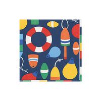 Caspari Harbor Paper Cocktail Napkins in Navy, Pack of 20