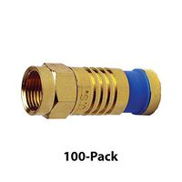 Platinum Tools 18004    F RG6Q Compression, Gold Plated, 100-Pack