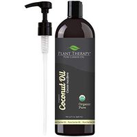 Plant Therapy Essential Oils Organic Fractionated Coconut Oil For Skin, Hair, Body 100% Pure, USDA Certified Organic, Natural Moisturizer, Massage & Aromatherapy Liquid Carrier Oil 32 oz, Pump In