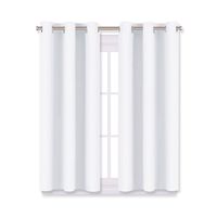 NICETOWN Draperies Curtains Panels, Blocking Out 50% Sunlight Window Treatment Curtains, Grommet Top Small Window Drapes for Bedroom (2 Panels, 29 by 45, White)