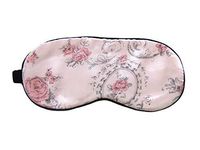 Silky Affection - Silk Sleeping Mask, Blindfold, Eye Mask, Travel Gear, Pure Silk, Sleeping Mask, Handmade, Floral (Floral Pink)