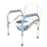 Zhong Stainless Steel Commode Chair, Folding Commode Chair, Elderly Pregnant Woman Commode Chair, Stool Bucket Commode