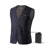 CC0813 Lyy Electric Heating Vest, Washable USB Charging Heating Far Infrared Magnetic Therapy Clothing Winter Warm Vest (Black),L