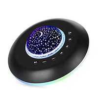 YCKZZR Noise Machine Night Light -Noise Machine with 20 Non-looping Soothing Natural Sounds,Night Light Lamp Star Light for Baby Kids Birthday Gift,Timer for Good Sleep(Black)