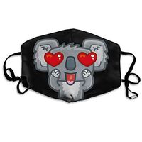 Mouth Mask Cute Koala In Love With Hearts Eyes Fashion Earloop Face Mask For Kids Teens Men Women Winter Summer