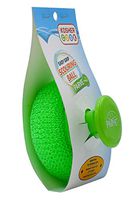 The Kosher Cook Parve Green Scouring Pad with Comfortable Handle – Ergonomic Easy Grip Dishwashing Cleaning Sponge Brush – Color Coded Home and Kitchen Accessories