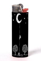 Astronauts Sliding Down The Rope from The Moon Design Print Image Pattern 2 Pack Vinyl Decal Wrap Skin Stickers by Trendy Accessories for Bic Lighters