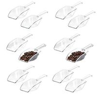 Sohapy 5.5 Inches 24 Pack Mini Food Grad Clear Plastic Kitchen Scoops for Wedding, Protein Powders,Candy Dessert Buffet,Tea,Coffee and Ice Cream (24 PACK)