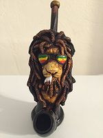 Handmade Tobacco Pipe, Marley Lion Head Style