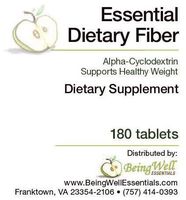 Essential Dietary Fiber - Alpha Cyclodextrin - Inhibits Fat Absorption - 180 Tablets