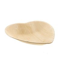 CiboWares Premium 7" Areca Palm Leaf Heart Bowl, Eco-Friendly and Disposable for Home and Catering, Package of 25