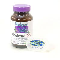 Bundle - 2 Items: 1 Bottle of CholesteRice by BlueBonnet 60 Vegetarian Capsules and 1 VDC Pill Box by Blue Bonnet