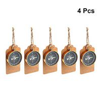 Amosfun 4PCS Wedding Favors for Guests Compass Souvenir Gift with Tags Birthday Party Gift Favors