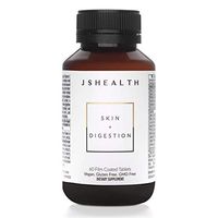 JSHealth Vitamins Skin and Digestion Formula | Skin Supplement with Zinc | Burdock Turmeric | Clear Healthy Skin | Acne Treatment for Teens and Adults | (60 Tablets)