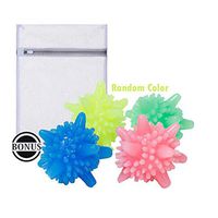 Popuid Reusable Dryer Balls Sets Bouns Mesh Laundry Bag Wrinkle Remover Spiky Dryer Balls Less Static Attached Laundry Bag Protects Delicate Clothing (4)