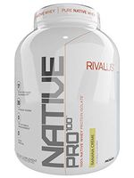 Rivalus Native Pro, Banana, 2.7lb - 100% Grass Fed, Native Whey Protein Isolate, Undenatured, Non-GMO, Gluten Free, All Natural, with No Hormones, No Added Sugar, Naturally Richer in Key Amino acids