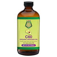 C60 Purple Power Organic Avocado Oil (4 Fl Oz) 99.99% Pure Carbon 60 Antioxidant - Third-Party Tested for Purity, Quality & Concentration - Made in The USA