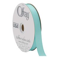 Offray Berwick 7/8" Double Face Satin Ribbon, Aq