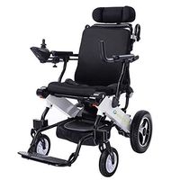 ELENKER 2020 Electric Wheelchair, Foldable Deluxe Powerful Powered Mobility Aid Carry Wheel Chair, Up to 15 Miles Range with 2 Batteries, Headrest for Air Travel Adult Outdoor Home