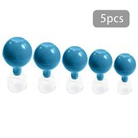5 piece Cupping Therapy Sets - Glass Facial Vacuum Suction Massage Cups for Wrinkles and Anti Cellulite Body Cup Lymphatic Fascia Massager
