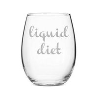 Liquid Diet Stemless 21 oz Wine Glass