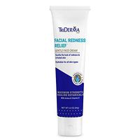 TriDerma Facial Redness Relief Gentle Face Cream, Calming, Maximum Strength, Moisturize, Colloid, Evens Skin Tone, All Skin Types, 3.3oz Tube