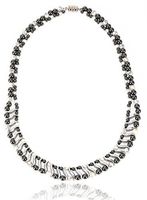 Elegant Womens Hematite Magnetic Therapy Necklace with Healing Stones Pain Relief for Neck Arthritis Migraine Headaches Shoulders and Back (Regular, White Howlite)