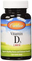 Carlson Vitamin D3 2000 IU, 120 Softgels