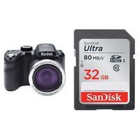 Kodak PIXPRO Astro Zoom AZ421 16 MP Digital Camera with SanDisk 32GB Memory Card