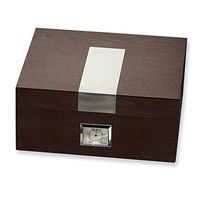 Espresso Wood (Holds 50) Cedar Lined Cigar Humidor