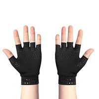 Anti-Edema Magnetic Gloves, 2 Colors Gloves for Arthritis Rheumatoid Hand Pain Health Compression Therapy(Black)