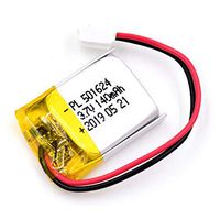 AKZYTUE 3.7V 140mAh 501624 Lipo Battery Rechargeable Lithium Polymer ion Battery Pack with JST Connector