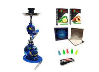 Brand New Zebra Smoke: Cinco De Mayo Skull Hookah Blue Complete Starter Kit 20" Tall