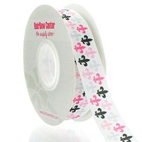 7/8" Fleur de Lis Grosgrain Ribbon 25yd
