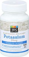 365 Everyday Value, Potassium 99mg, 100 ct