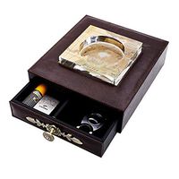 JQWGYXJH humidor, Cigar Humidor, Storage Crystal Cigar Ashtray Cigar Box Gift Box Lighter, Beautiful And Practical, Large Space beatufe