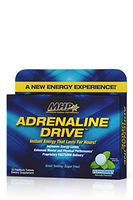 MHP Adrenaline Drive Instant Energizing Mints, Enhanced Mental Focus, Sugar Free, w/150mg Caffeine, Peppermint, 30 Tablets
