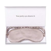 YANSER Luxury Silk Sleep Mask 100% Mulberry Silk Eye Mask/Anti-Aging/Skin Care/Multi Colors/Ultra Soft, Light & Comfy/Travel Bag/Gift Package/Blindfold/Caramel