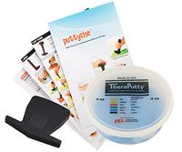 TheraPutty Antimicrobial Exercise Putty Blue - Firm 4 OZ + Puttycise Key Turn TheraPutty Exercise Tool + Manual Bundle