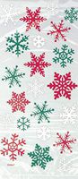 Red & Green Snowflake Holiday Cellophane Bags, 20ct