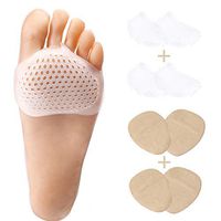 vuUUuv 4 Pcs-Breathable Silicone Foot Pad - Relieves Pain Caused by Cheekbones, Bunions, Blisters, Calluses - Thickened Foot Pad for High Heels (White)