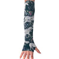QG ZZX Cool Unicorn Unisex Compression Arm Sleeves UV Protection Performance Arm Sleeve - for Outdoor Sports Baseball,Basketball,Football (1 Pair)