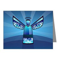 Note Cards (10 Pack) Contemporary Abstract Stained Glass Angel